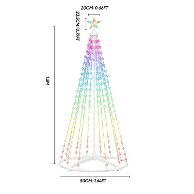 Mrorea smart RGBIC Christmas tree frame lights