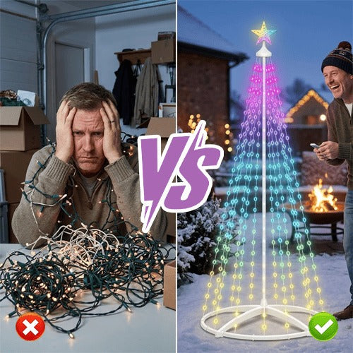 Music sync mode on smart Christmas tree lights